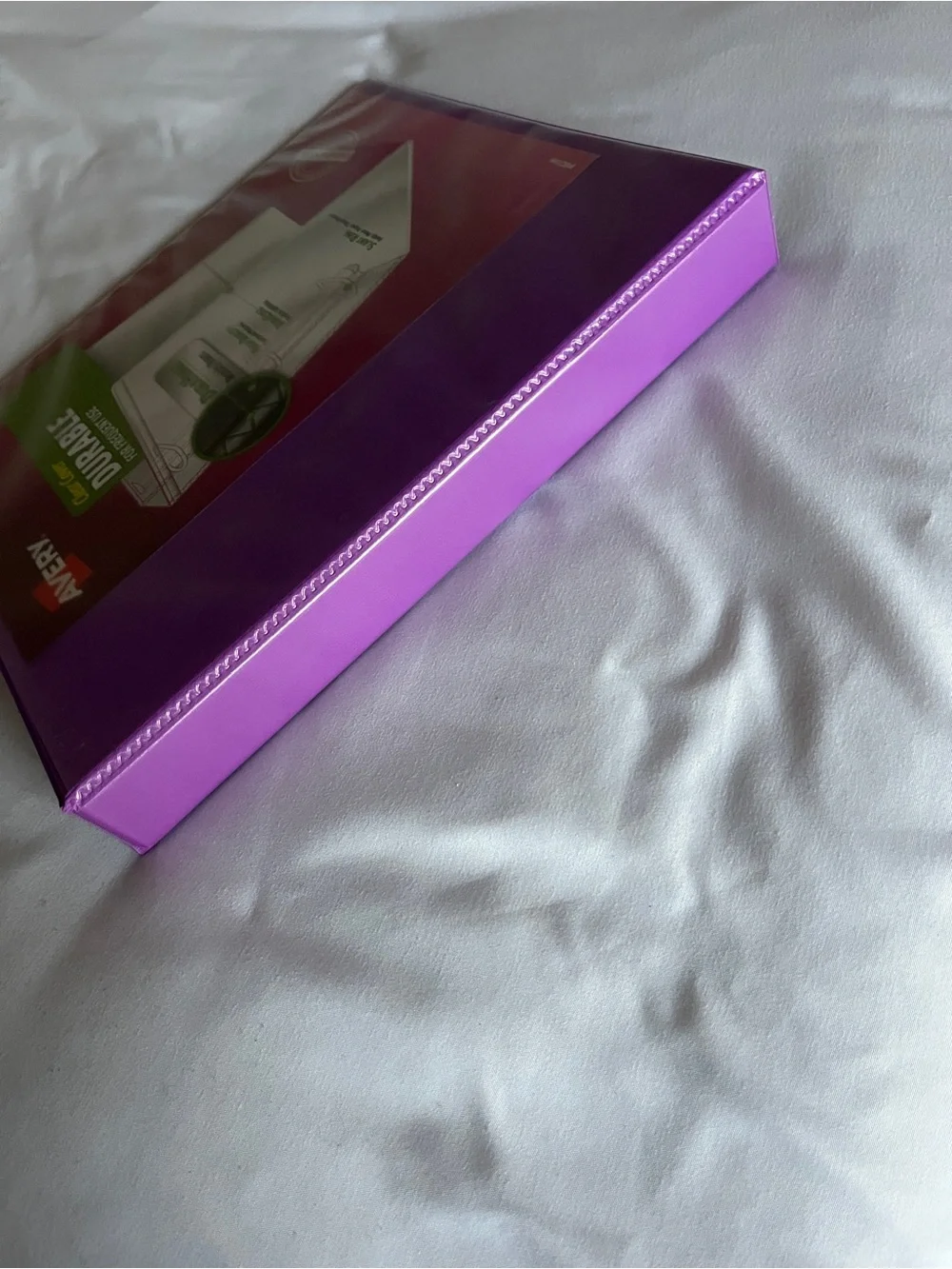 Avery Purple 1.5 Inch Slant Ring Durable View Binder Clear Cover PVC Free NEW